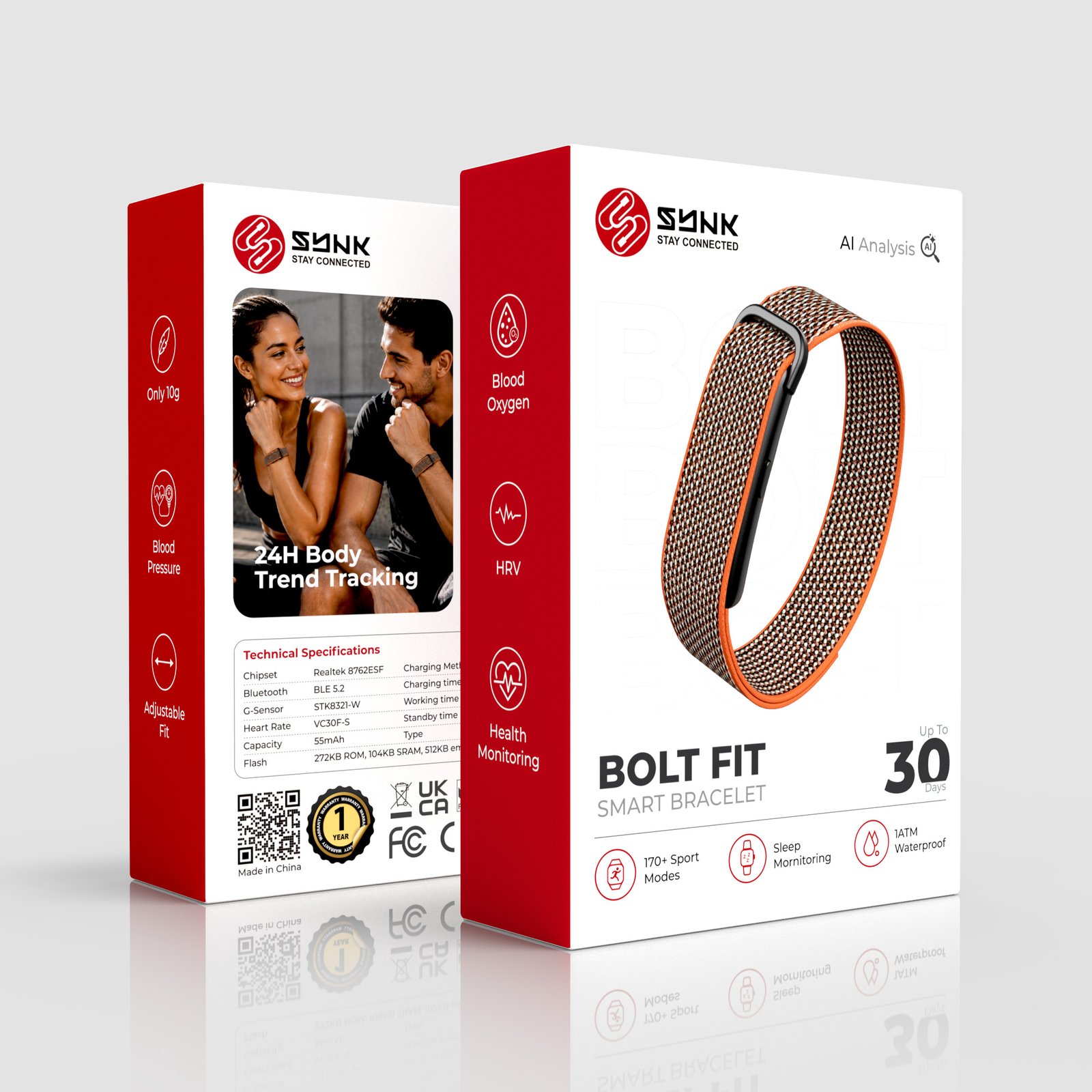 SYNK BOLT FIT Smart Bracelet