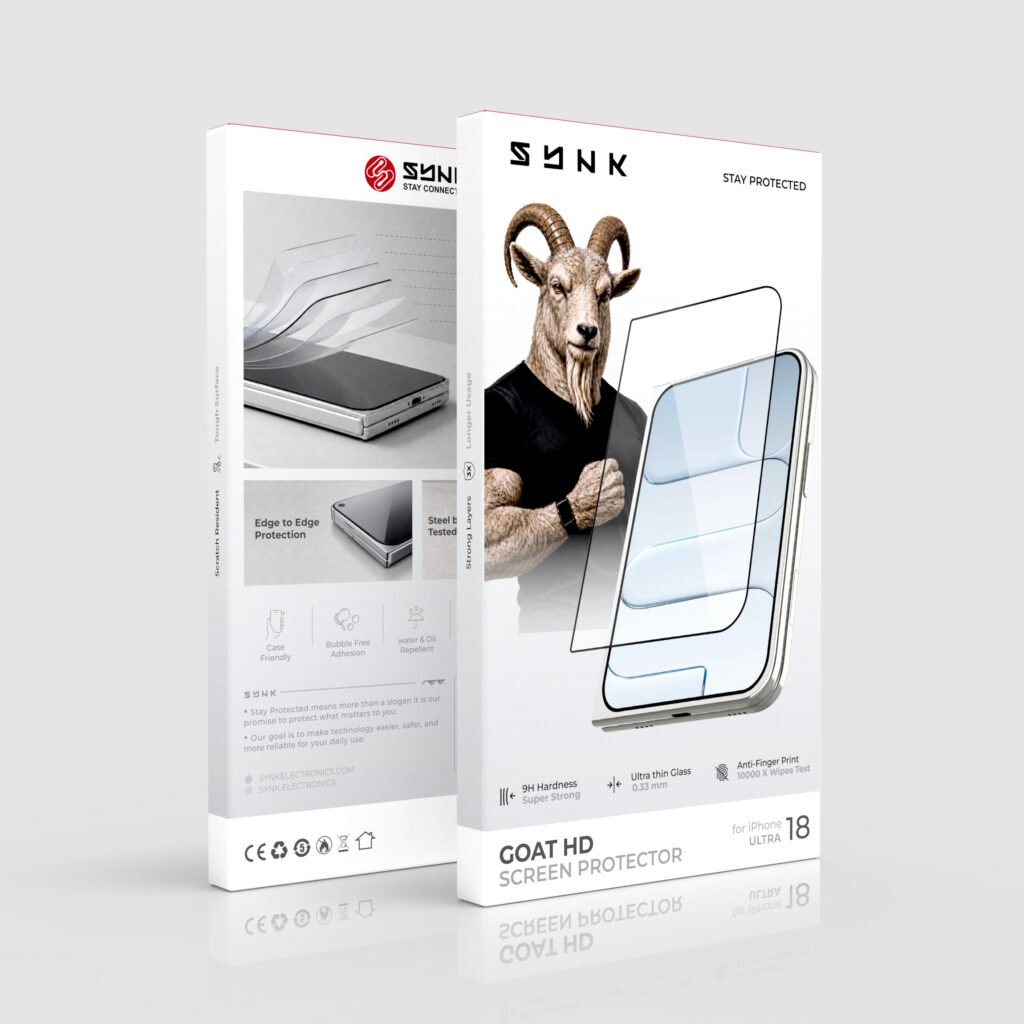 SYNK GOAT HD SCREEN PROTECTOR FOR IPHONE 18 DUO