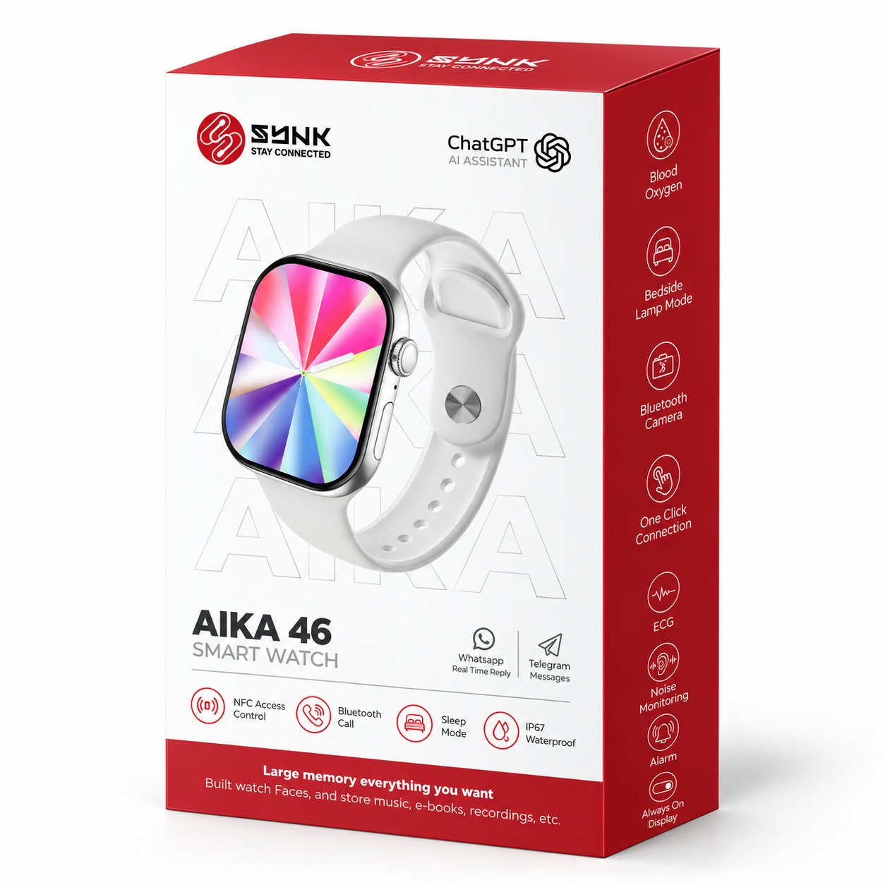 SYNK AIKA 46 Smart Watch Silver