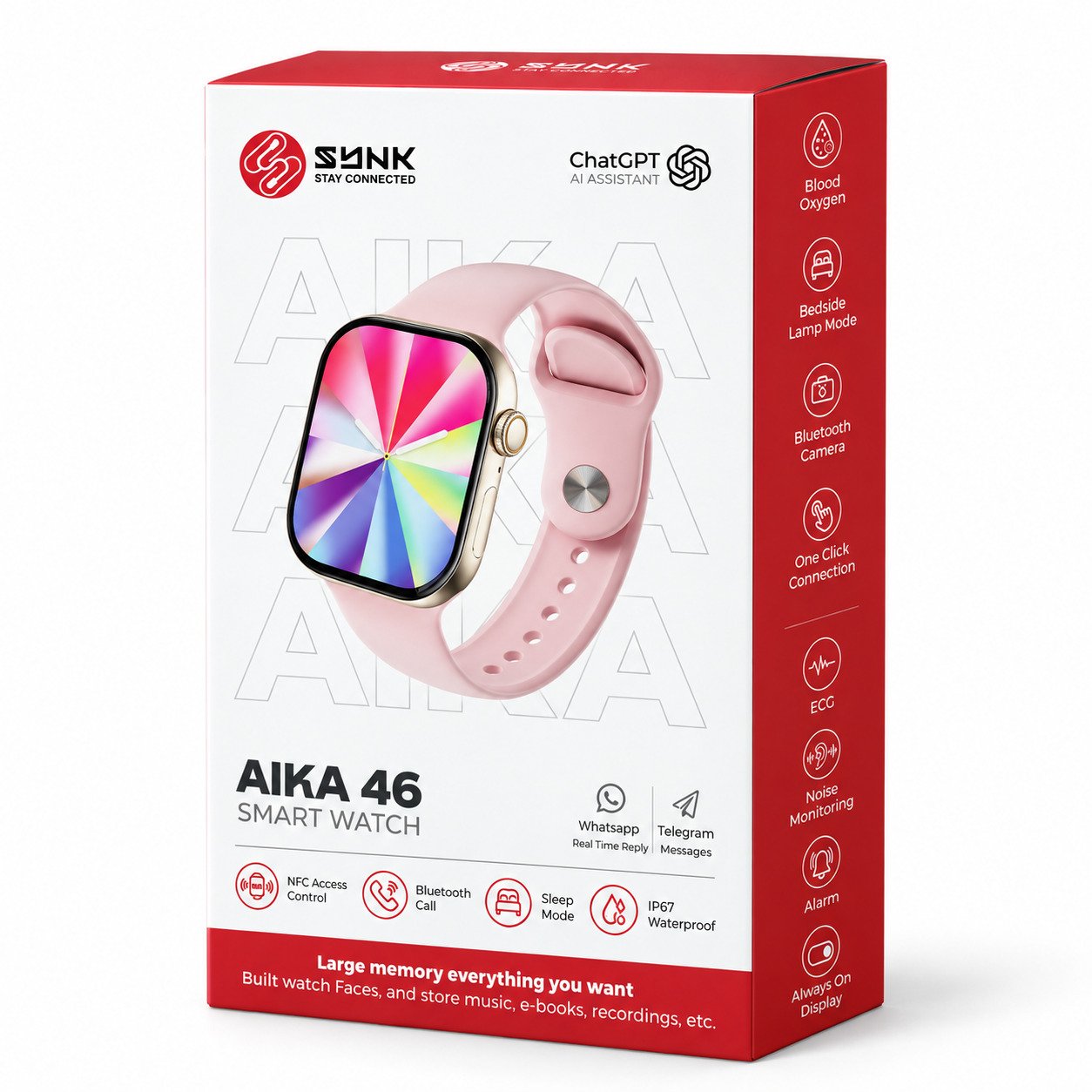 SYNK AIKA 46 Smart Watch Rose Gold